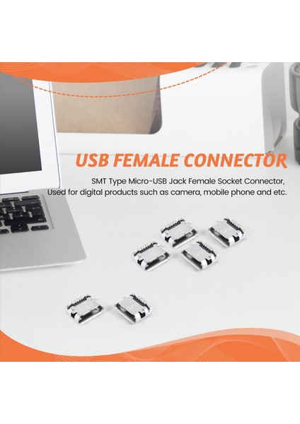 50 Pcs Pcb Smt Micro-Usb Tip B 5pin Dişi Soket Adaptör Jakı (Yurt Dışından) indirimleri