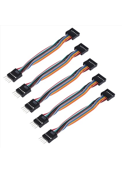 Lenovo Anakartından Sıradan Şasi Adaptör Kablosuna USB 9 Pimli Devrim 11 Pimli Kadın Dönüşüm Kablosu 24AWG 5pcs (Yurt Dışından)