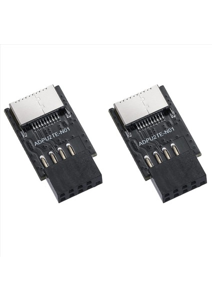 2x USB 2 0 Ön Panel Başlığı USB 9pın-Usb 2 0 Type-E Dahili Adaptör Anakart Fişi Adaptörü (Yurt Dışından)