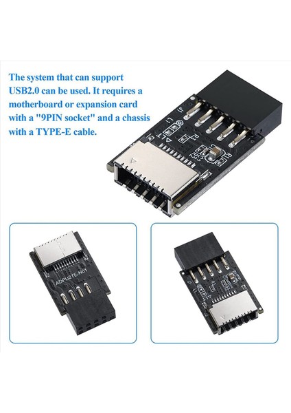 2x USB 2 0 Ön Panel Başlığı USB 9pın-Usb 2 0 Type-E Dahili Adaptör Anakart Fişi Adaptörü (Yurt Dışından) fırsatları