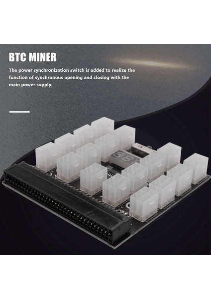 Breakout Tahtası 17 Port 6pin LED Ekran Güç Modülü Sunucu Kart Adaptörü Hp 1200W 750W Psu Gpu Maden Madenciliği Btc Eth (Yurt Dışından) fiyatları