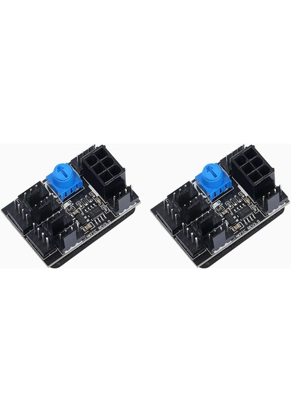 2x 3 Pimli 4 Pimli Fan Adaptörü Pwm Pc Kasası Soğutma Fanı Hub 8 Yollu Ayırıcı 6 Pimli Güç Portlu 12V Hız Kontrolörü (Yurt Dışından)