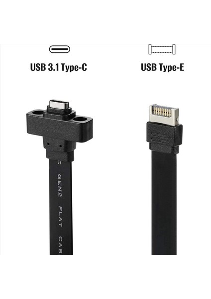 3x USB 3 1 Ön Panel Tip E - C Tip C Uzantısı Kablosu Gen 2 (10 Gbit/s) Dahili Adaptör Kablosu 2 Vida (50 Cm) (Yurt Dışından) indirimleri