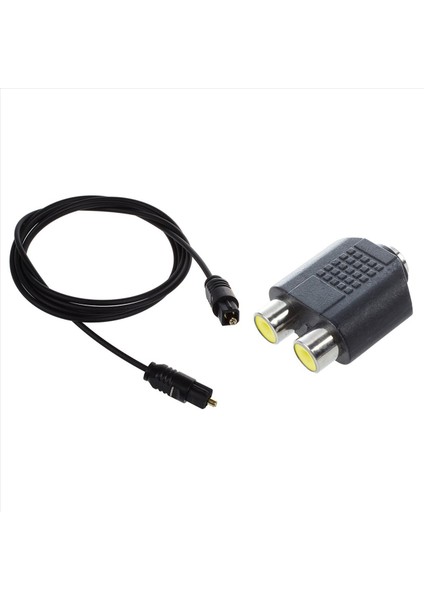 1 Pcs 3 Ft 1 1m Metre Dijital Fiber Optik Ses DVD Kablosu ve 1 Pcs 3 5mm Dişi Jak - Çift Rca Dişi Fono Adaptörü (Yurt Dışından)