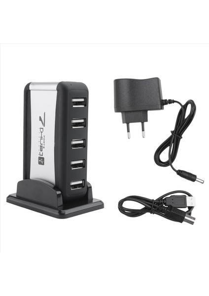 Eu Fiş Harici Hub 7 USB 2 0 Bağlantı Noktaları Dizüstü Bilgisayar Mac Için Çok Gösterge Güç Kaynağı Yuvası (Yurt Dışından) modelleri