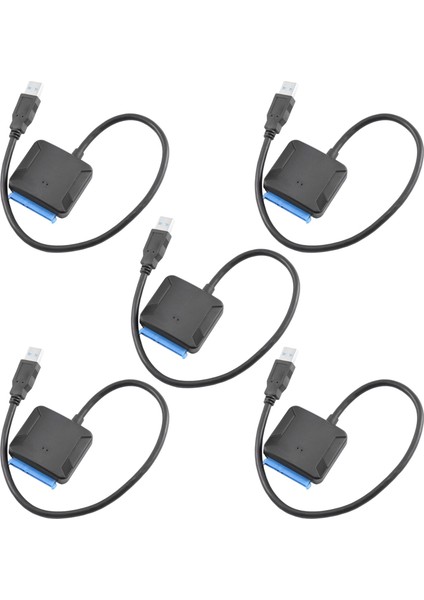 5x Sata - USB 3 0 2 5/3 5 HDD SSD Sabit Sürücü Dönüştürücü Kablo Hattı Adaptörü (Yurt Dışından)