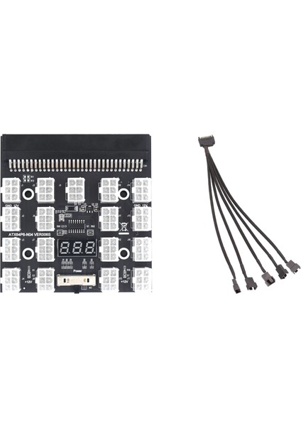 15 Pimli Sata-5 Fan Adaptör Kablosu ve Breakout Tahtası 17 Port 6pin LED Ekran Güç Modülü Hp 1200W 750W Psu Gpu (Yurt Dışından)