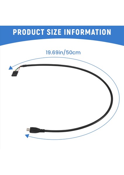 (2 Paket) 50CM 5 Pin Anakart Dişi Başlığı Mikro-Usb Erkek Adaptör Dupont Genişletici Kablosu (5pin/micro-Usb) (Yurt Dışından) fırsatları