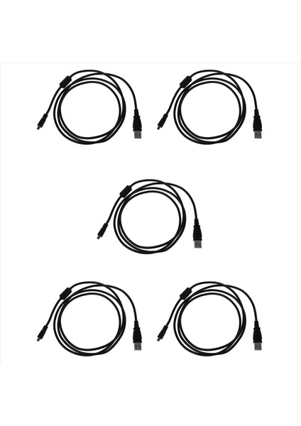 Ferritli 5x Siyah USB 2 0 A Ila 8 Pimli Mini B Kablosu - Nikon Coolpix P90 Için 1 5m / 59 Inç (Yurt Dışından)