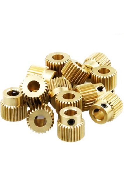 12PCS Mk7 Mk8 Ekstrüzyon Dişlisi 26 Diş Dişleri Pirinç Sürücü Dişli Besleme Dişli Tekerleği A8 Creality 3D Yazıcı Ekstrüder (Yurt Dışından)