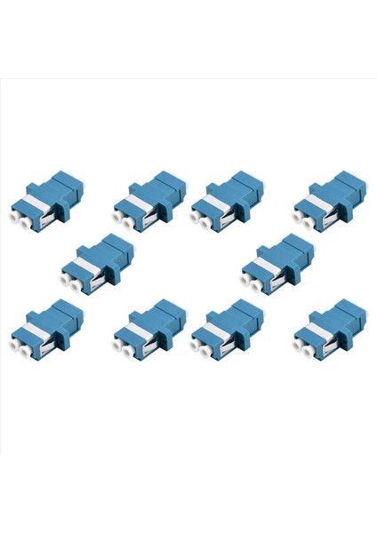Lc Fiber Optik Adaptörü - Lc - Lc Duplex Sınglemode Koller - 10 Paket - Mavi (Yurt Dışından)