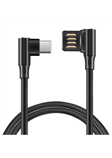 Usb-C 3 1 Tip-C Ila Sol Açılı 90 Derece USB 2 0 Veri Kablosu Tablet ve Telefon Için Kollu (Yurt Dışından)