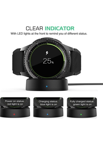 Samsung Gear S3 Frontier S2 Için Kablosuz Hızlı Şarj Cihazı Samsung Galaxy Watch Için Şarj Cihazı (Yurt Dışından) modelleri