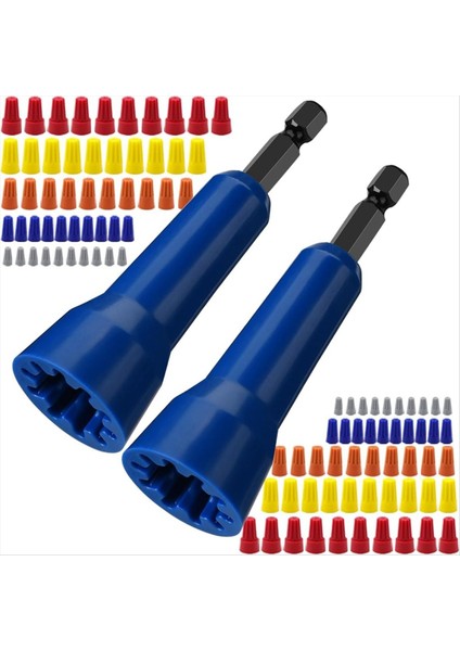 2 Adet Tel Bükülme Spinner Spin Bükülme Tel Konektör Soketi Tel Konektör Sürücüsü 100 Pcs Tel Kapaklarla 1/4 Inçlik ile (Yurt Dışından)