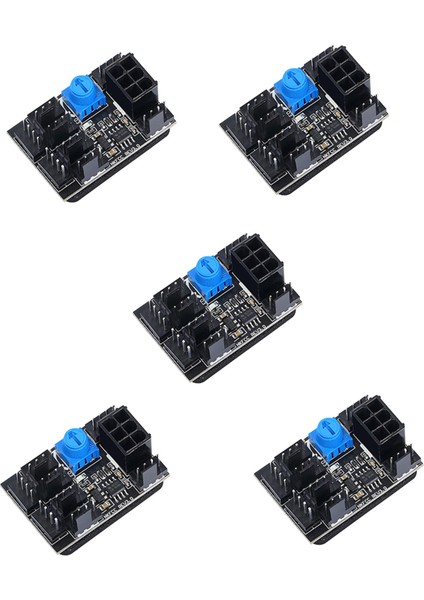 5x 3 Pimli 4 Pimli Fan Adaptörü Pwm Pc Kasası Soğutma Fanı Hub 8 Yollu Ayırıcı 12V Hızlı Denetleyici 6 Pimli Güç Portu (Yurt Dışından)