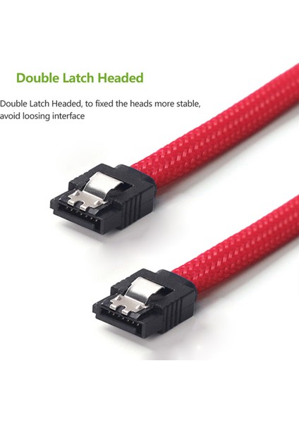 2 Pcs 50CM Sata 3 0 Iıı Sata3 7pın Veri Kablo 6gb/s SSD Kablolar HDD Sabit Disk Veri Kablosu Naylon Sleeped Premium Versiyon 1 Pcs Kırmızı ve 1 Pcs Mavi (Yurt Dışından) indirimleri