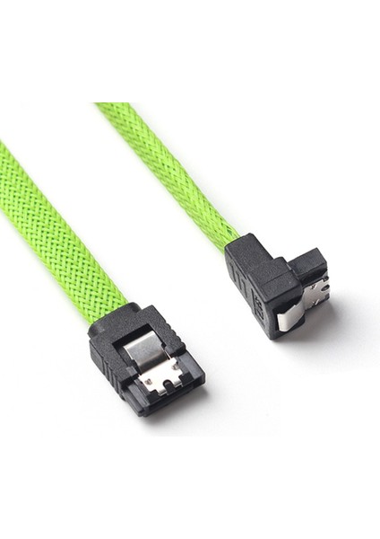 2 Pcs 50CM Sata 3 0 Iıı Sata3 7pın Veri Kablosu Diğer Açı 6gb/s SSD Kabloları HDD Sabit Disk Veri Kablosu Naylonlu Yeşil ve Siyah (Yurt Dışından) modelleri