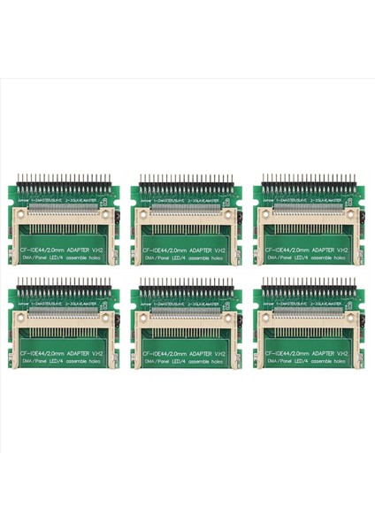 6x Kompakt Flash Cf Kartı Ide 44PIN 2mm Erkek 2 5 Inç HDD Önyüklenebilir Adaptör Dönüştürücü (Yurt Dışından)