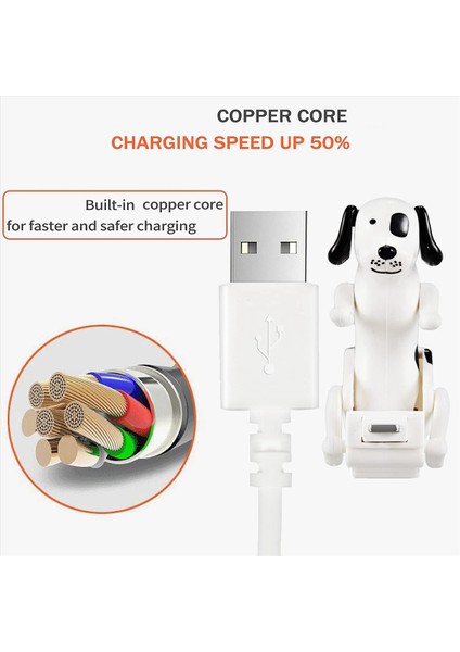 2x USB Kablosu Iphone 13/12/11 ve Daha Fazlası Için Komik Musluk Köpek Şarj Cihazı Hareketli Köpek Hızlı Şarj Cihazı USB Kablosu (Yurt Dışından) modelleri