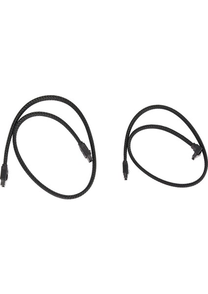 2x 50CM Sata 3 0 Iıı Sata3 7pin Veri Kablosu 6gb/s SSD HDD Sabit Disk Veri Kablosu Naylonlu Kesen Premium Versiyon (Siyah) (Yurt Dışından)