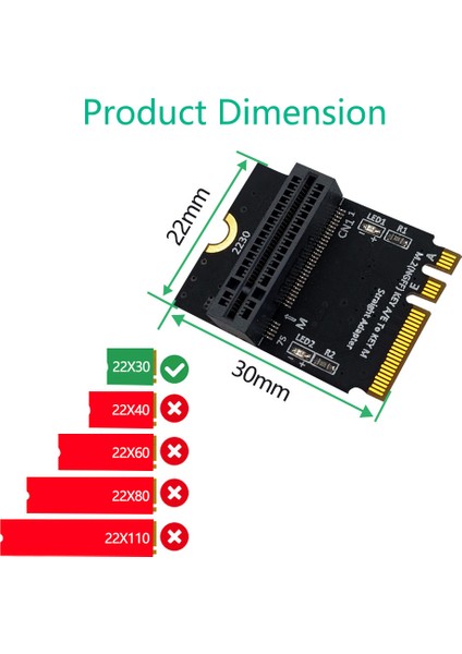 M 2 Nvme Adaptörü SSD Pcıe M2 Ngff Anahtar M - M 2 Anahtar A/e Adaptörü 2230 M2 Nvme SSD Yükseltici Kartı Için Dikey Kurulum (Yurt Dışından) indirimleri