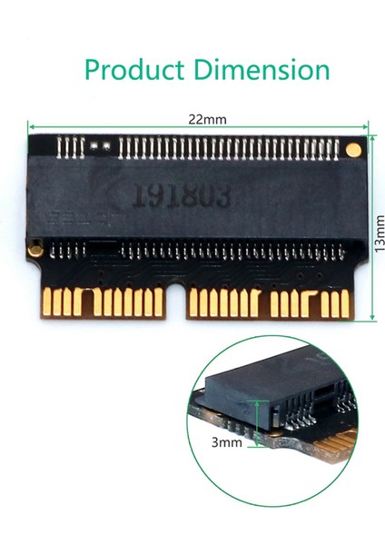10X M 2 Ngff Ahcı Nvme SSD Dönüştürücü Adaptörü 12+16PIN MacBook 2013-2017 M 2 Nvme SSD Convert Adaptör (Yurt Dışından) fiyatları