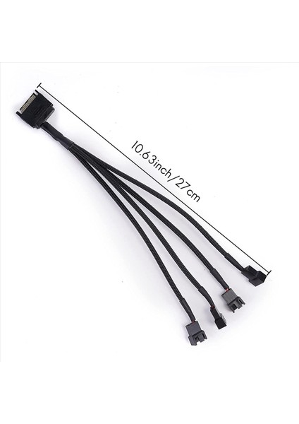 2x Soğutma Fan Adaptör Kablosu 15 Pin Sata Ila 4 x 3 Pin / 4 Pin Pmw 12V Pc Kasa Fan Güç Güç Kablosu 15 Pın Sata (Yurt Dışından) modelleri