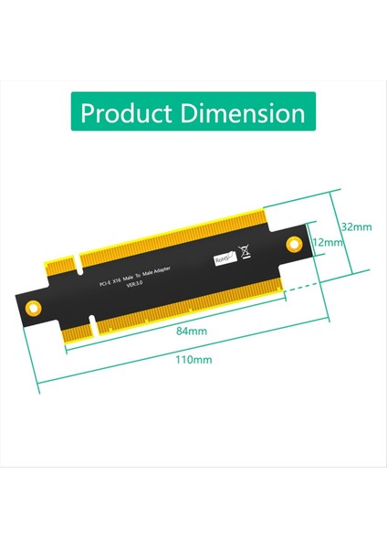 Pcı Express 3 0 16X Erkek-Erkek Adaptör Konnektör Yükseltici Dönüştürücü Pcı-E X16-PCE-E X16 Pcb Kartı Tasarımını Genişletin (Yurt Dışından) modelleri