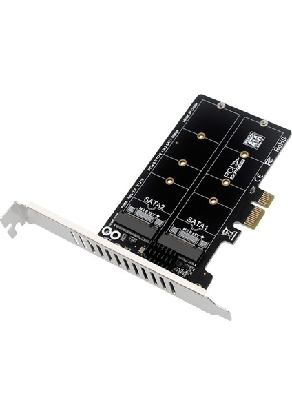 2x PH58 M2 Sata - Pcıe Adaptör Kartı Çift Disk Ekran Kartı Raıd Splitter Genişleme Kartı Pcıe X1 - Ngff M2 Sata SSD (Yurt Dışından) fiyatları
