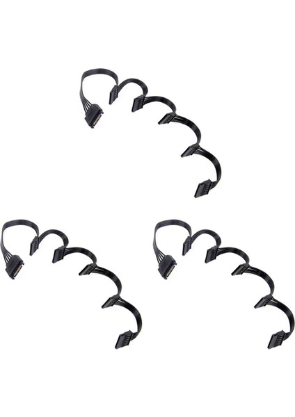 10X 15 Pin Sata Güç Uzantısı Sabit Disk Kablosu 1 Erkek Ila 5 Dişi Güç Kaynağı Ayırıcı Adaptör Kablosu Dıy Pc Seviyesi (Yurt Dışından)