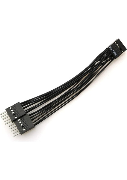 Anakart Hd Audio Uzatma Kablosu 9pin 1 Kadın - 2 Erkek Y Ayırıcı Kablosu Pc Için Siyah 10 cm 4 Paket (Yurt Dışından) modelleri