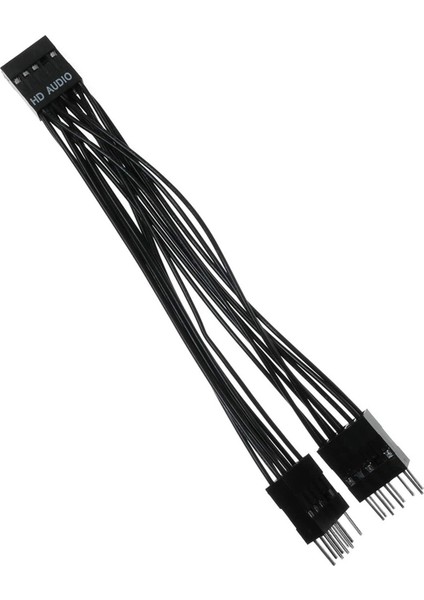 Anakart Hd Audio Uzatma Kablosu 9pin 1 Kadın - 2 Erkek Y Ayırıcı Kablosu Pc Için Siyah 10 cm 4 Paket (Yurt Dışından) fırsatları