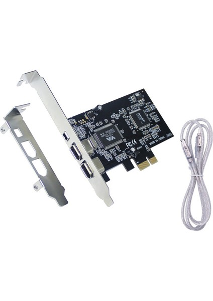 PCI-E-1394 Firewire Kartı Pcı-Ex1-Ieee 1394 3 Portlu Firewire Kartı Destek 1440X1080 Çözünürlük 0 8m 1394 Kablo ile (Yurt Dışından)