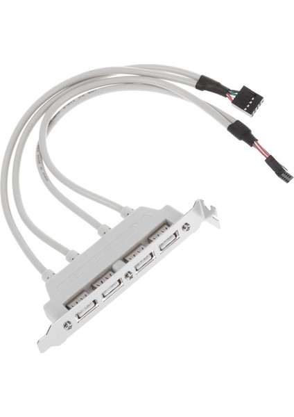 3x Çift Anakart 9pin Başlığı 4port USB 2 0 Dişi Kablo Pcı Braketi (Yurt Dışından) fiyatları