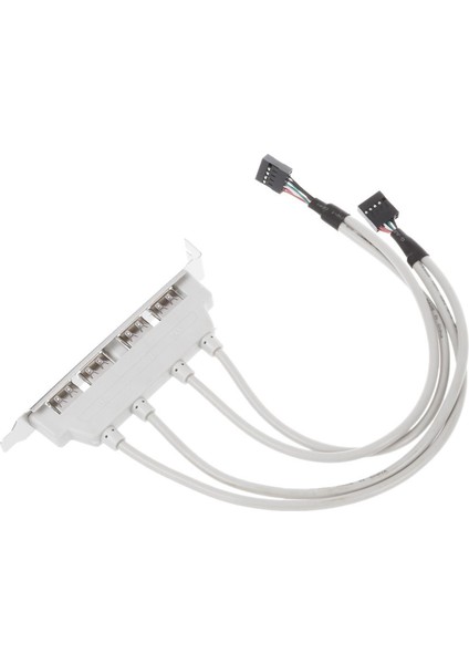 3x Çift Anakart 9pin Başlığı 4port USB 2 0 Dişi Kablo Pcı Braketi (Yurt Dışından) fırsatları