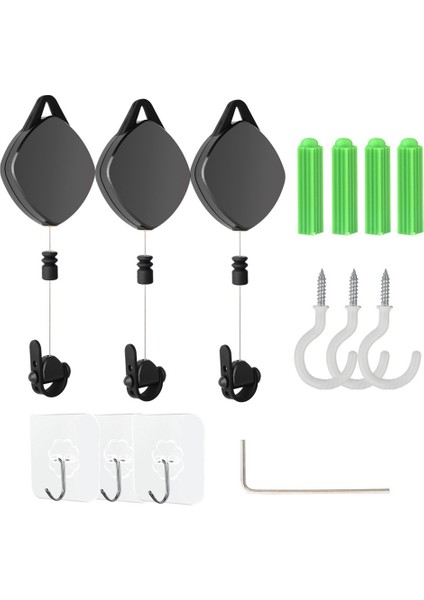 3 Pcs Vr Kask Kablo Kancası Htc Vive / Vive Pro / Oculus Kusurlu Kablo Yönetimi Için Otomatik Büzülme Kablo Makarası Kutusu (Yurt Dışından)