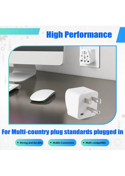 Abd Seyahat Fişi Adaptörü Ab/uk/au/ın/cn/jp/asıa/italya/italya/brezilya - Abd (Tip B) 3 Prong Abd Fişi Şarj Converter Beyaz (Yurt Dışından) indirimleri