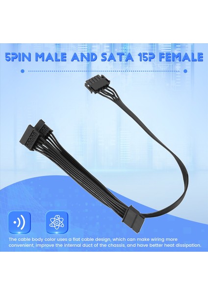 Enermax Modüler Psu Için 5pin Ila 3 Port Sata Periferik Güç Kaynağı Kablosu (Yurt Dışından) indirimleri