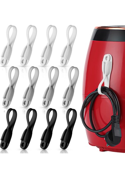 12 Adet Kordon Bundlars Corders Cihazlar Için Kablo Organizatörü Kendi Kendine Yapışkan Mutfak Cihazı Kablosu Tutucu (Siyah Beyaz Gri) (Yurt Dışından) fiyatları