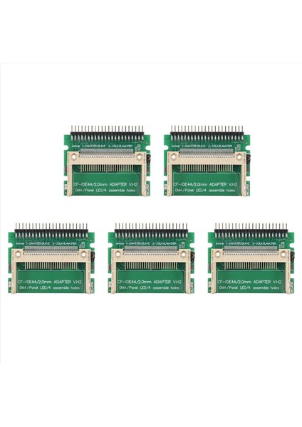 5x Kompakt Flash Cf Kart Ide 44PIN 2mm Erkek 2 5 Inç HDD Önyüklenebilir Adaptör Dönüştürücü (Yurt Dışından)