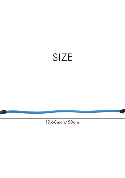 50CM Sata 3 0 Iıı Sata3 7pin Veri Kablosu 6gb/s SSD Kabloları HDD Sabit Disk Veri Kablosu Naylonlu Sleeped Premium Versiyonu (Mavi) (Yurt Dışından) fırsatları