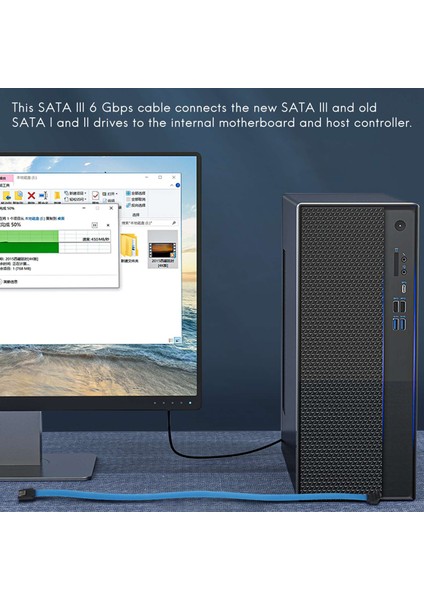 50CM Sata 3 0 Iıı Sata3 7pin Veri Kablosu 6gb/s SSD Kabloları HDD Sabit Disk Veri Kablosu Naylonlu Sleeped Premium Versiyonu (Mavi) (Yurt Dışından) indirimleri