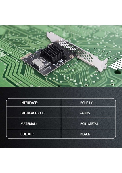 Pcıe Rıser Kartı Pcıe 1x-Mını Sas Sf SFF-8087 Sata3 0 6gbps Adaptör Kartı Sabit Sürücü Sabit Sürücü Genişleme Kartı Chia Madencilik (Yurt Dışından) fiyatları