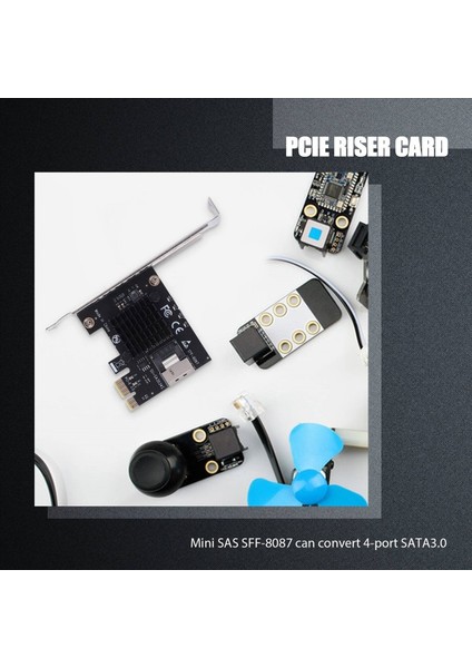 Pcıe Rıser Kartı Pcıe 1x-Mını Sas Sf SFF-8087 Sata3 0 6gbps Adaptör Kartı Sabit Sürücü Sabit Sürücü Genişleme Kartı Chia Madencilik (Yurt Dışından) modelleri
