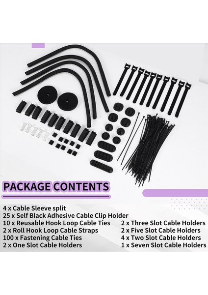 152 Pcs Kablo Yönetimi Kablosu Organizatör Kiti Kendi Kendine Yapışkan Kablo Organizatör Klipsleri Kablo Kılıfları Yönetim Klipsleri (Yurt Dışından) fırsatları