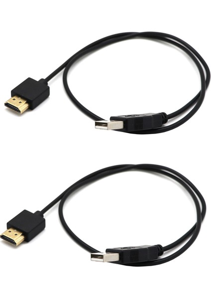 2x HDMI 1 4 Erkek - USB 2 0 Fiş Adaptör Konnektör Şarj Cihazı Dönüştürücü Kablosu (Yurt Dışından)