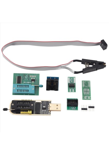 1set CH341A 24 25 Serisi Eeprom Flash Bıos USB Programcı+Soıc8 Sop8 Test Klibi+Spı Flash 1 8V Adaptör+Sop8 Soıc8 Ila Dıp8 (Yurt Dışından)