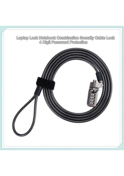 2x Güvenlik Kırış Karşı Kombinasyonu Dizüstü Bilgisayar Dizüstü Bilgisayar Kablo Kilidi 4 Sayı Parola Kilidi (Yurt Dışından) modelleri