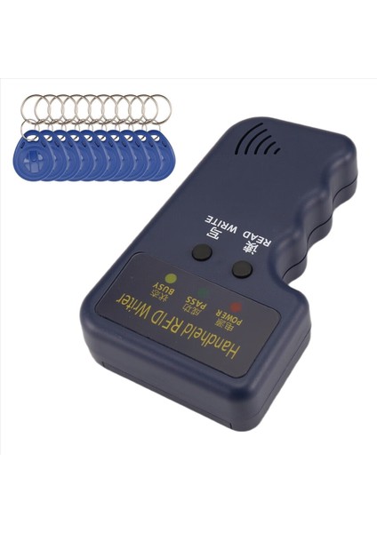Handheld 125KHZ Rfıd Okuyucu Yazar Çapanleyici Fotokopi Makinesi Yükseltme Kimliği Kartı Kloncu Programcısı 10 Adet Yeniden Yazılabilir Kartlarla (Yurt Dışından)