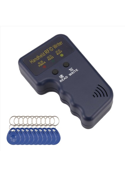 Handheld 125KHZ Rfıd Okuyucu Yazar Çapanleyici Fotokopi Makinesi Yükseltme Kimliği Kartı Kloncu Programcısı 10 Adet Yeniden Yazılabilir Kartlarla (Yurt Dışından) fırsatları